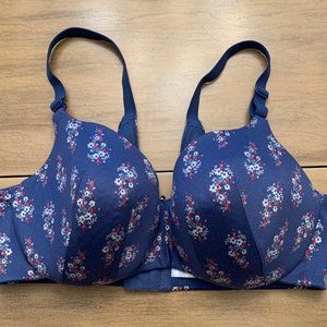 Cacique SZ 40DD Lightly lined balconette blue flor